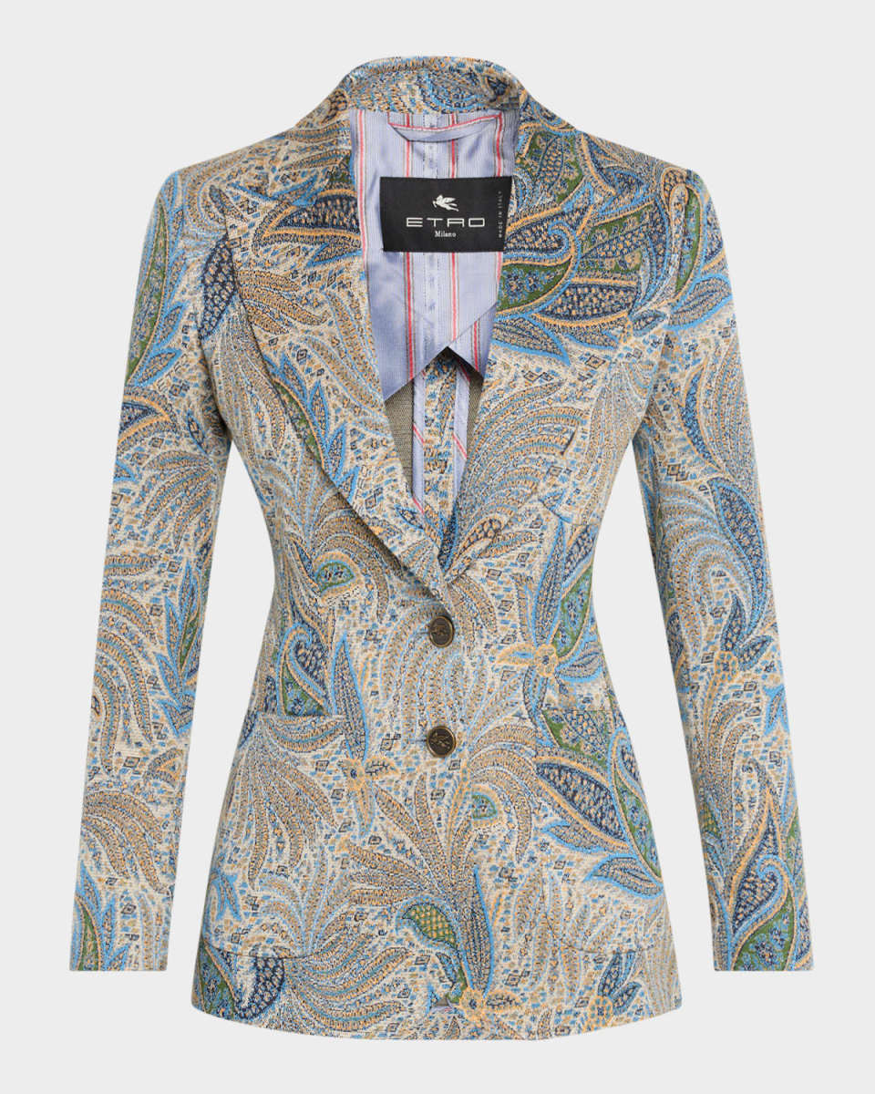 Foliage Single-Breasted Jacket